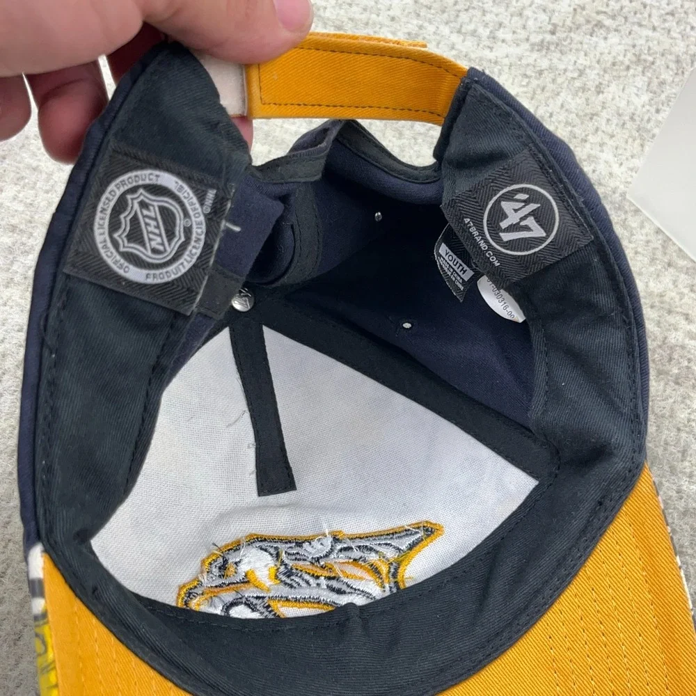 Nashville Predators‎ Hat Cap Strap Back Youth Kids AOP NHL Hockey Adjustable '47